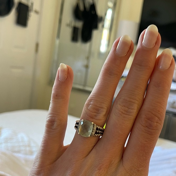 💯David Yurman Wheaton 10x8mm Prasiolite size 6 - Picture 4 of 16
